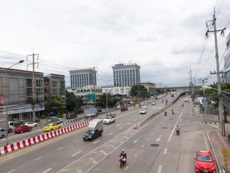 Chaeng Watthana Road BANGKOK,THAILAND-15 AUGUST 2018:Chaengwattana Road at Laksi Intersection on, 15...