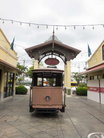 Asiatique BANGKOK,THAILAND-16 AUGUST 2018: The tourists come to Bangkok to see the beautiful river. on, 16 AUGUST 2018, in Thailand.のeditorial素材