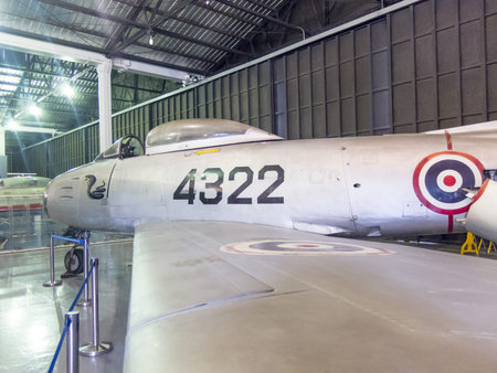 Royal Thai Air Force Museum BANGKOK,THAILAND-18 AUGUST 2018: Inside the building, show the plane for...