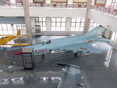 Royal Thai Air Force Museum BANGKOK,THAILAND-18 AUGUST 2018: Inside the building, show the plane for learning. on,18 AUGUST 2018, in Thailand.のeditorial素材