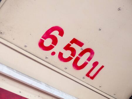 Price display 6.50 à¸ºBaht Bus Tickets in Bangkok.の写真素材