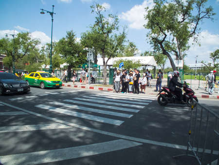 Wat Phra Kaew, Temple of the Emerald Buddha,BANGKOK THAILAND-30 OCTOBER 2018;Tourists and Chinese tourists are walking to visit the temple in Bangkok.のeditorial素材