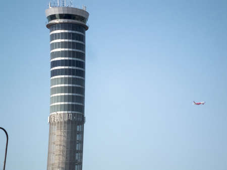 Suvarnabhumi BANGKOK THAILAND-31 OCTOBER 2018;Suvarnabhumi Airport has Control tower the world'1 high-rise tower (132.2 m) and the third largest passenger terminal in the world. on BANGKOK THAILAND-31のeditorial素材