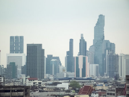 BANGKOK THAILAND-28 NOVEMBER 2018:Landscape of Bangkok in the winter of the year.on BANGKOK...