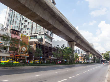 Paholayothin road BANGKOK THAILAND-14 NOVEMBER 2018:On Phaholyothin Road, there are some Metro lines passing through, and in the future there will be Metro lines throughout the road.のeditorial素材