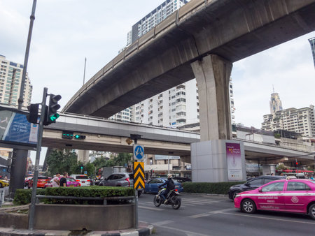 Ratchathewi intersection BANGKOK THAILAND-14 NOVEMBER 2018.
