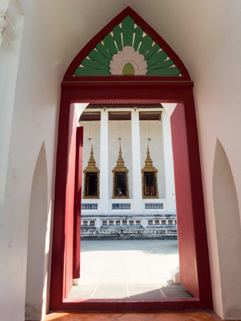 Wat Pathum wanaram Ratchaworawihan temple BANGKOK THAILAND-23 NOVEMBER 2018:It is also the location...