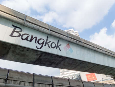 BANGKOK THAILAND-23 NOVEMBER 2018:The see slogan of Bangkok is " Bangkok City of life " on BANGKOK THAILAND-23 NOVEMBER 2018.のeditorial素材