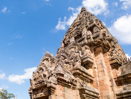 Phanom Rung Historical Park,is Castle Rock old Architecture about a thousand years ago at Buriram Province,Thailandのeditorial素材