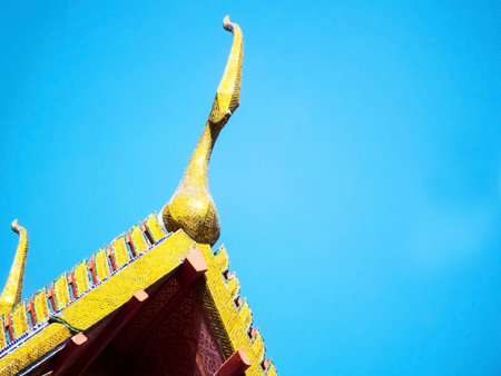 Decorative roofing of Thai architecture.