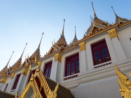 Loha Prasat Wat Ratchanatda temple in à¸ºBangkok Thailand.