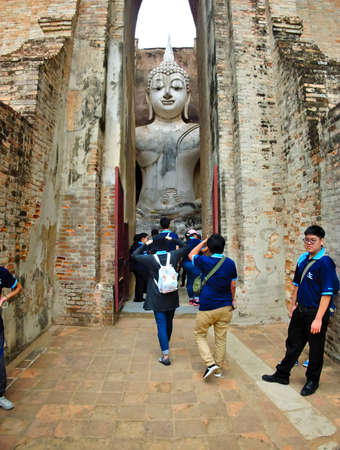 Loha Prasat Wat Ratchanatda temple BANGKOK THAILAND-13 DECEMBER 2018:Built in 1846 at the end of the reign of King Rama I. The old fruit orchard is about 25 rai.on BANGKOK THAILAND-13 DECEMBER 2018.のeditorial素材