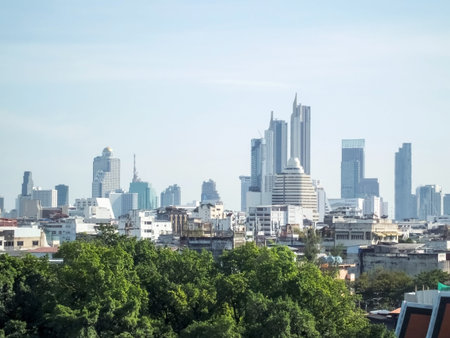 BANGKOK THAILAND-13 DECEMBER 2018:Landscape of Bangkok in the winter.on BANGKOK THAILAND-13 DECEMBER...