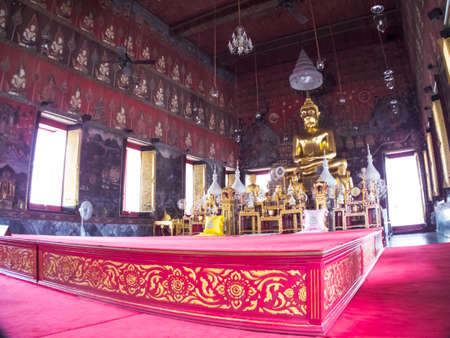 Wat Saket Ratcha Wora Maha Wihan BANGKOK THAILAND-28 NOVEMBER 2018:Rama I's grandson, King Rama III (1787â1851), decided to build a chedi of huge dimensions inside Wat Saket phu khao (Golden Mountain)のeditorial素材