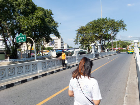 Mahadthai Uthit Bridge or Crying Bridge BANGKOK THAILAND-13 DECEMBER 2018: Mahadthai Uthit Bridge or Crying Bridge was officially opened on 23 October 1914.on BANGKOK THAILAND-13 DECEMBER 2018のeditorial素材