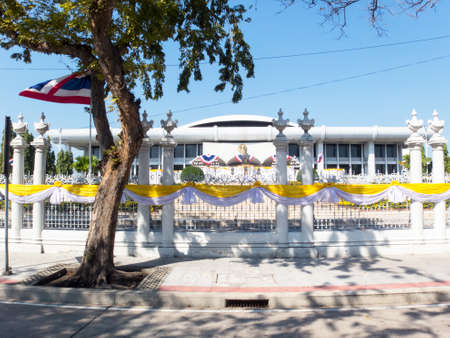 The Thailand Parliament Building BANGKOK THAILAND-31 DECEMBER 2018:The Thai Parliament building has a statue of King Prajadhipok in front of the building. on BANGKOK THAILAND-31 DECEMBER 2018のeditorial素材
