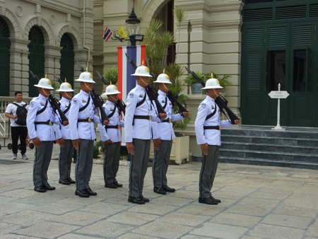 The Grand palace BANGKOK THAILAND-22 MAY 2019:Tourists visiting the Grand palace and Wat phra keaw...