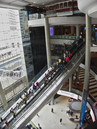 Terminal 21 shopping mall BANGKOK THAILAND-13 MAY 2019:Terminal 21  is a chain of mixed-use...