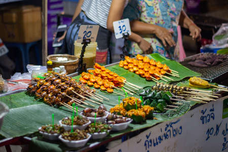 LOEI CHIANG KHAN  THAILAND-05 DECEMBER 2019: Chiang Khan Walking Street offers a variety of products and restaurants along the Mekong River,Chiang Khan is known as a cultural tourist destination.のeditorial素材
