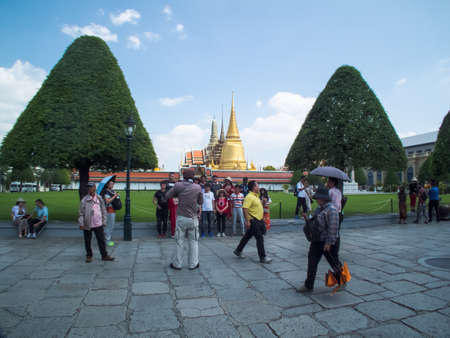 Wat Phra Kaew, Temple of the Emerald Buddha,BANGKOK THAILAND-30 OCTOBER 2018;Landmark of Thailand in which tourists from all over the world do not miss to visit.on BANGKOK THAILAND-30 OCTOBER 2018のeditorial素材