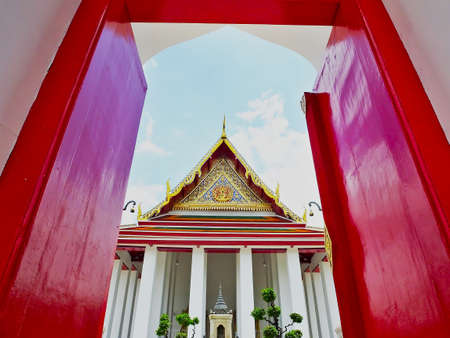 BANGKOK THAILAND-17 JULY 2019:Wat Suthat Thepwararam Is a Buddhist temple in Bangkok, Thailand.Construction started by King Rama I in 2350 (2350 BC)のeditorial素材