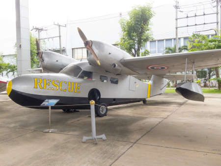 Royal Thai Air Force Museum BANGKOK,THAILAND-18 AUGUST 2018: The exterior of the aircraft has many large aircraft. To learn more closely. on,18 AUGUST 2018, in Thailand.のeditorial素材