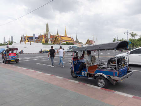Grand Palace BANGKOK,THAILAND-22 AUGUST 2018:Grand Palace outside the wall on, 22 AUGUST 2018, in Thailand.のeditorial素材