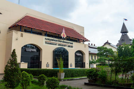 Thammasat University Tha Prachan Pier BANGKOK THAILAND-14 NOVEMBER 2019:Thammasat University Tha Prachan Pier.on BANGKOK THAILAND-14 NOVEMBER 2028のeditorial素材