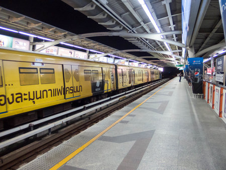 Mo Chit BTS Station BANGKOK,THAILAND-16 OCTOBER 2018: BTS Skytrain Mo Chit station on,16 OCTOBER...