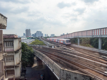 Phaholyothin Road BANGKOK THAILAND-19 OCTOBER 2018;BTS Chatuchak on BANGKOK THAILAND-19 OCTOBER...