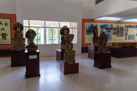 PHIMAI NATIONAL MUSEUM NAKHON RATCHASIMA THAILAND-19 NOVEMBER 2019:Phimai National Museum is a collection of knowledge about archeology by collecting evidence of artifacts in the Mun-Chi River Basin.のeditorial素材