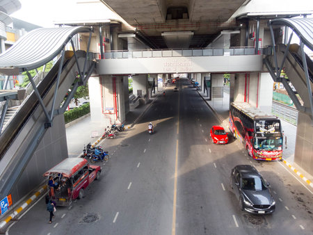 SRT Dark Red Line (Laksi Station) Bangkok THAILAND 19 OCTOBER 2018:Laksi SRT Dark Red Line Station...
