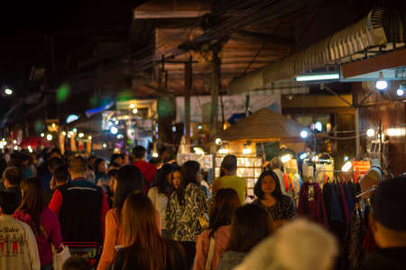 LOEI CHIANG KHAN  THAILAND-05 DECEMBER 2019: Chiang Khan Walking Street offers a variety of products and restaurants along the Mekong River,Chiang Khan is known as a cultural tourist destination.のeditorial素材