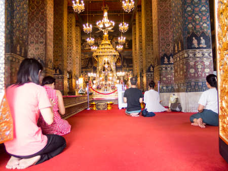 Wat Pathum wanaram Ratchaworawihan temple BANGKOK THAILAND-23 NOVEMBER 2018:It is also the location of the pagoda. The Bodhisattva is enshrined. Royal His Majesty and the Royal Family To many Mahidol.のeditorial素材