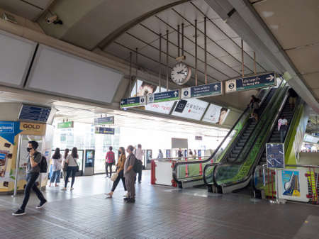 Siam BTS Station BANGKOK THAILAND-24 JUNE 2020:BTS station in the heart of Bangkok's commercial and shopping district in Bangkok.on BANGKOK THAILAND-24 JUNE 2020.のeditorial素材