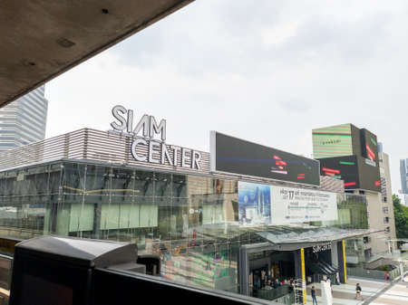 Siam BTS Station BANGKOK THAILAND-24 JUNE 2020:BTS station in the heart of Bangkok's commercial and shopping district in Bangkok.on BANGKOK THAILAND-24 JUNE 2020.のeditorial素材