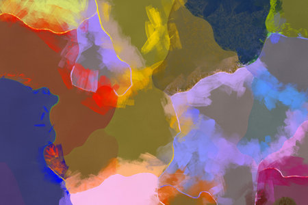 Illustration style background image, abstract pattern, various vibrant colors, oil painting pattern