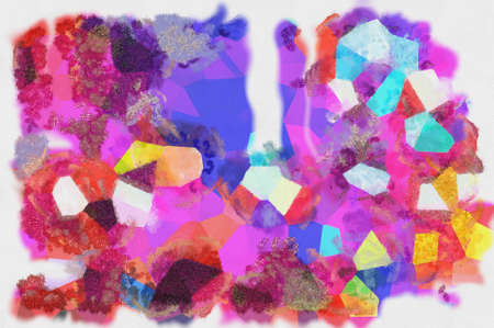 Illustration style background image, abstract pattern, various vibrant colors, oil painting patternの写真素材