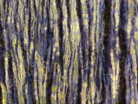 Rough skin of the bark Illustrations creates an impressionist style of painting.