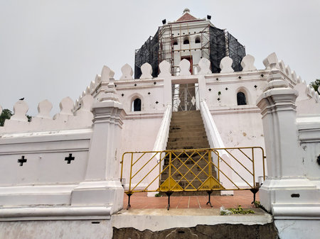BANGKOK THAILAND-17 MARCH  2021:Phra Sumen Fort It is a fortress built in the reign of King Rama I. In those days, 14 forts were built to protect the city.のeditorial素材