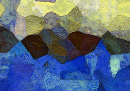 Abstract oil painting background Impressionist style illustrated to create designs.の写真素材