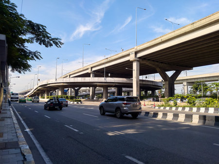 Vibhavadi-Rangsit Road BANGKOK THAILAND-05 November 2021:Vibhavadi Rangsit Road .on  BANGKOK...