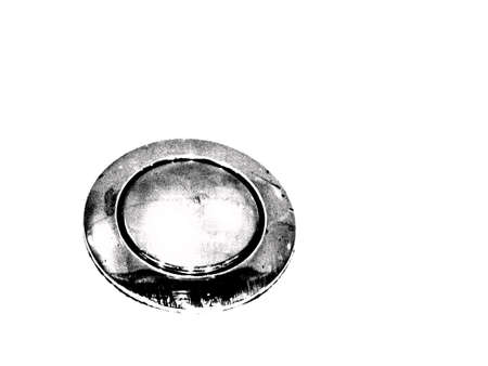 The toilet button black and white illustration.の写真素材