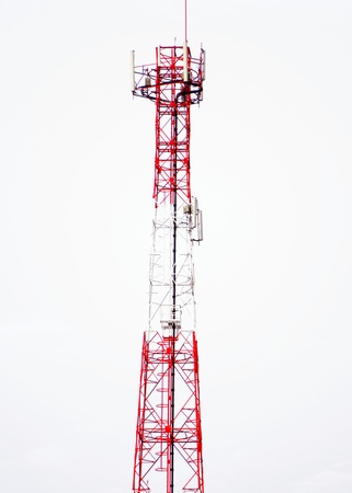 Telecommunications tower used to transmit cellularの写真素材