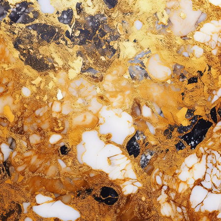 Marble abstract acrylic background. Marbling artwork texture. Agate ripple pattern. Gold powder.の素材