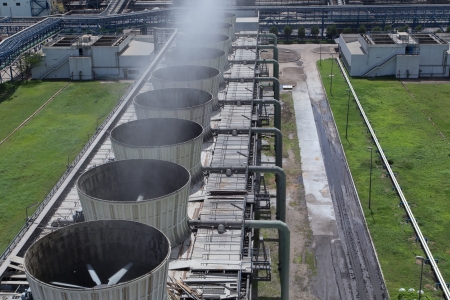 Cooling tower of power plant の写真素材