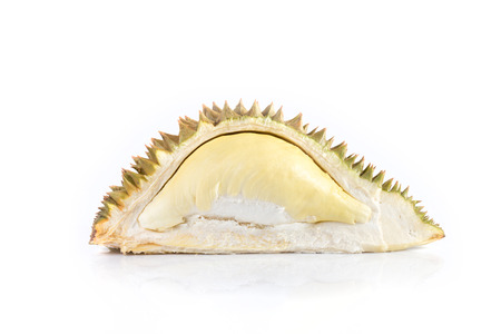 durian on white backgroundの写真素材