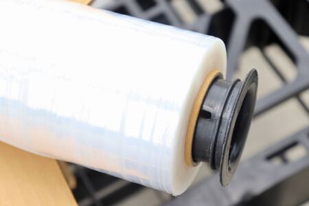 clear Film roll for packingの写真素材