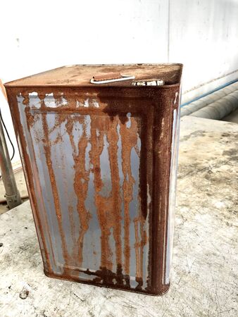 Chemical corrosion External chemical tank damage in factoryの写真素材