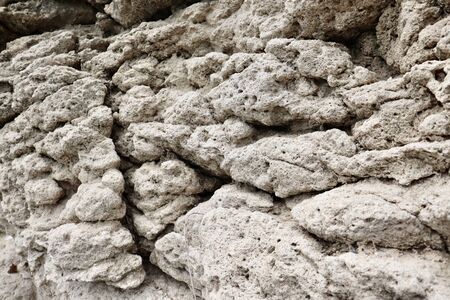 Rocks and dry clay by the river in the summer Chon Buri Thailandの写真素材